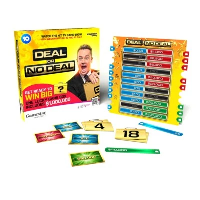 Deal Or No Deal Family Indoor Fun Board Game Activity Chance to Win 1 million 8+ - Image 1 of 4