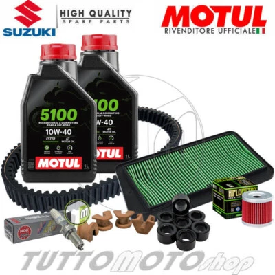 Tagliando SUZUKI Burgman 400 2018-2022 / Olio Motul 5100 10W40+ Kit Completo - Immagine 1 di 4