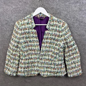 Jigsaw Womens UK 12 White Linton Blazer Multicolour Limited Edition 2/100 - Picture 1 of 10