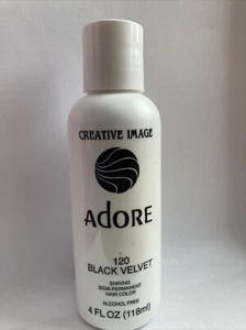 2X Adore Creative Image Semi Permanent Hair Dye Color 118 ml,# 120 BLACK VELVET - Picture 1 of 2
