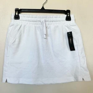 NEW Runway White Drawstring Sporty Fleece Short Skirt Girls SIZE Large - Picture 1 of 6