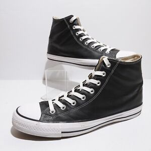 Converse Chuck Taylor All Star Hi Mens Size 12 Black Leather High Top Sneakers