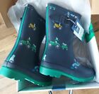 Joules Boys Printed Wellies- Navy Tractor 🚜 Animals  - Size 3