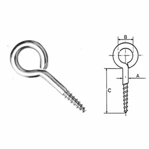 Tornillo ojal - T304 (A2) acero inoxidable - varias dimensiones - Imagen 1 de 1