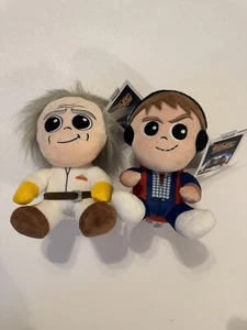 Kidrobot Back To The Future Doc Brown & Marty McFly Phunny Plush lot of 2 NWT - Picture 1 of 7