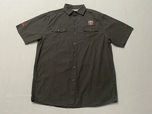 Jim Bean Official Mens Button Down Gray Shirt Front Pockets Embroidered Size L - Picture 1 of 10