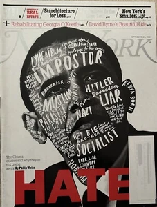 NEW YORK MAGAZINE (Sept 29, 2009) BARACK OBAMA - Hate In America - Imagen 1 de 1
