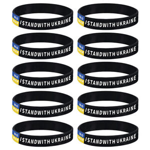 1PC Soccer Ukraine Country National Flag Wristband Sport Elastic Bracelets Gi-$4