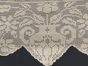 Antiguo/Vintage Decorativo Crochet Florero Patrón con Flores 19"x11" Art Deco - Imagen 1 de 7