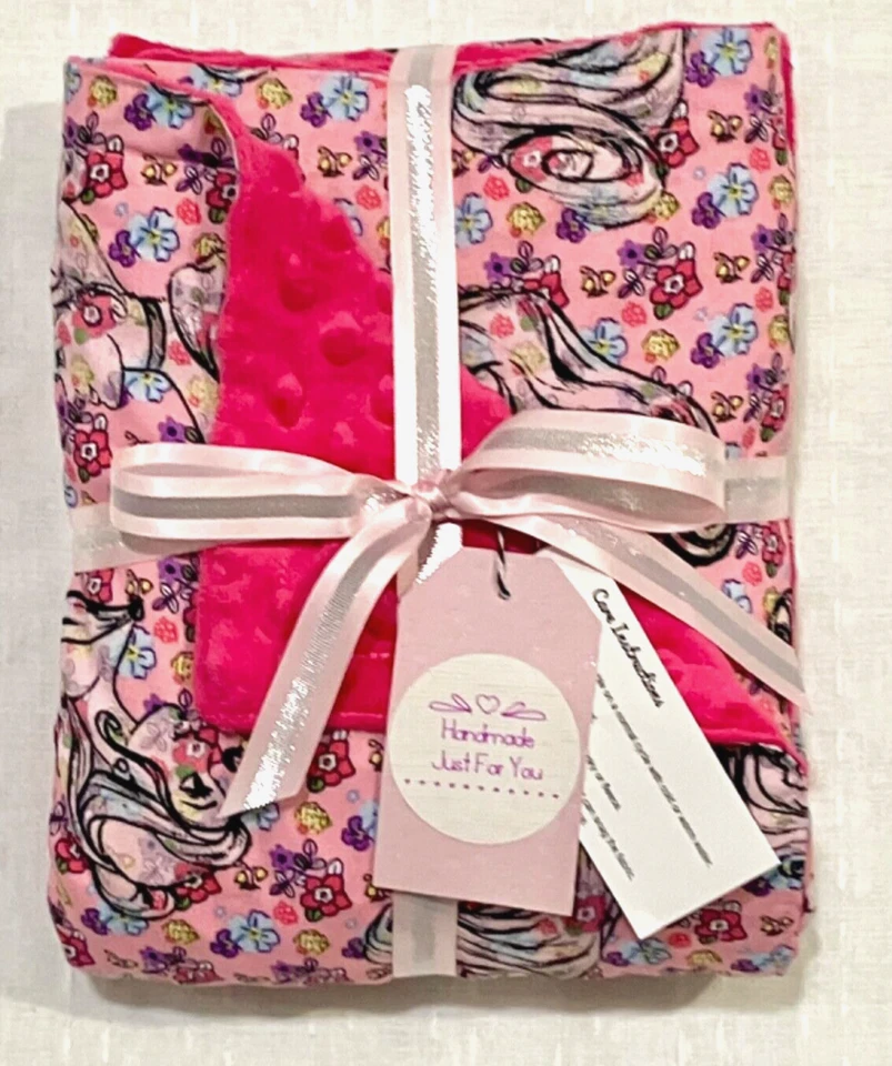 Manta Regalo Bebé Disney Princesa Minky Rosa Niño Niñas Cuna Ducha Regalo Foto 1 de 4