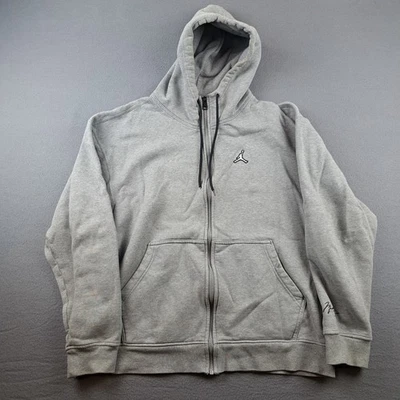 Nike Jordan Fleece Full Zip Hoodie Carbon Heather Men's Size XL DA9810-091 - Image 1 of 4