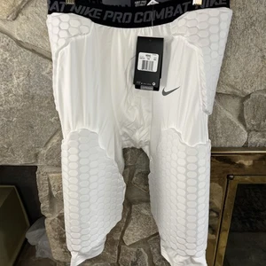 Nike Pro Combat Mens Padded Compression Shorts White 2XL FREE SHIPPING - Picture 1 of 11
