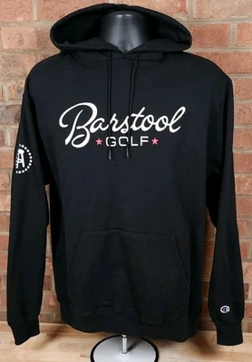 Sudadera con capucha deportiva de golf Barstool para hombre talla grande pulóver sudadera negra campeón Foto 1 de 4