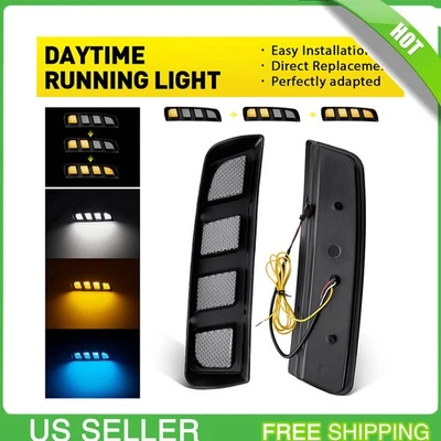 LED Daytime Running Light for Honda Civic 2017–21 Type R-style DRL w/Turn Signal - Image 1 of 4