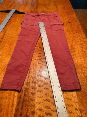 Pantalones de mezclilla para mujer Joie lavado medio rojo talla 28 tiro alto ajustados F9 Foto 1 de 4