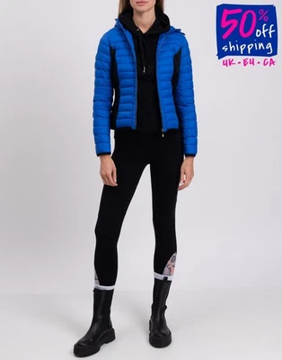 GEORGE J. LOVE  Quilted Jacket Size S Contrast Sides Full Zip- Padded Hooded - Изображение 1 из 4