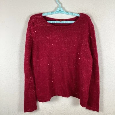 Женский свитер Narciso Rodriguez размер L большой с длинным рукавом однотонный красный отличное состояние - Изображение 1 из 4