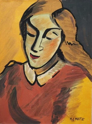 Pintura al óleo sobre lienzo arte abstracto firmado ANDRE LHOTE hecho a mano Foto 1 de 4