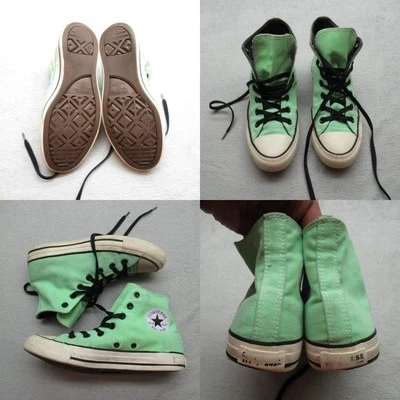 Tênis Converse Chuck Taylor Masculino 8.5 Feminino 10 Verde All Star High Top LEIA - Imagem 1 de 4