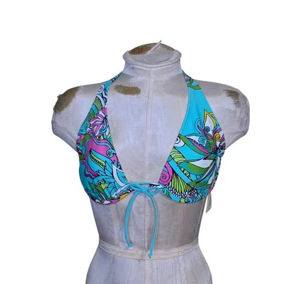 Nuevo con etiquetas Body Glove Bikini Top con aros Talla XL estampado tropical Foto 1 de 4