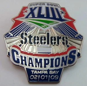 Pittsburgh Steelers Limited Ed Super Bowl XLIII Champions Wordmark Lapel Pin  - Picture 1 of 3
