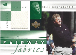 2002 Upper Deck Fairway Fabrics #CMFF Colin Montgomerie! *PWE*