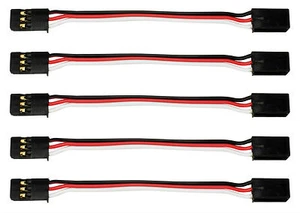 Apex RC Products Futaba Style 3" / 75mm Male Male Servo Extension -5 Pack #1000M - Picture 1 of 3