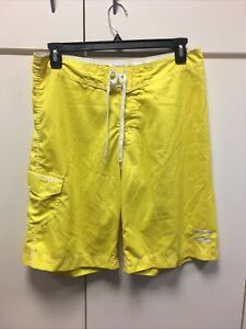 Billabong Yellow Stripped Boardshorts Size 34 Style # M123kboa