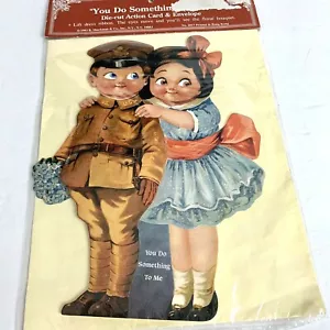 Vintage Valentine Card Large Moving Eyes Envelope Flower Moves 10" Tall 1993 - Picture 1 of 8