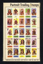 1949 TOPPS TEST STAMPS X-RAY ROUND UP 25 INDIANS BAUR’S AUNT HANNAHS BREAD PROMO