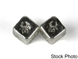 Lot of 2 YPS Yeagers Poured Silver Arachnicube 1 oz .999 Fine Silver Ingots - Bild 1 von 4