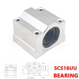 SC16UU LINEAR MOTION 16MM SHAFT SLIDING BEARING BLOCK 16MM BORE SCS16UU FAST - Picture 1 of 7