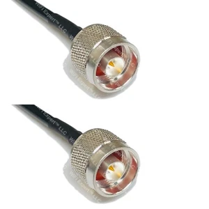 25 Feet Male to N Male RG58 RF Radio Test Jumper Patch Coax Cable ships from USA - Zdjęcie 1 z 2