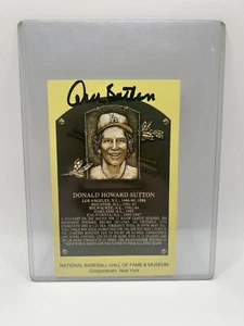 Don Sutton Signed Auto Baseball HOF Plaque Postcard PSA/DNA COA - Picture 1 of 2