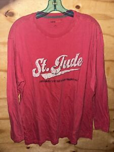 St Jude Camp David Long Sleeve Shirt Red Children’s Research Hospital 