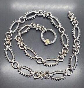 Barbara Bixby 925 18k Gold Sterling Silver Necklace 18.5"