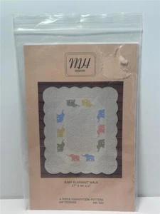 MH DESIGNS - Quilt Pattern - BABY ELEPHANT WALK - MH 563 37" x 44.5" - Picture 1 of 2