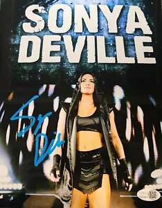 Sonya Deville SIGNED 8x10 METALLIC Photo Wrestling Auto JSA COA - WWE NXT - Picture 1 of 3