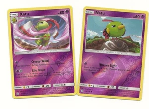 RARE XATU 79/236 & NATU 78/236 -2 EVO Pokemon Set COSMIC ECLIPSE REV HOLO NM/M - Picture 1 of 1