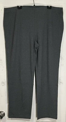 NEW pure J. Jill  women plus size 4X slim leg pants stretch full knit pants Gray - Image 1 of 4