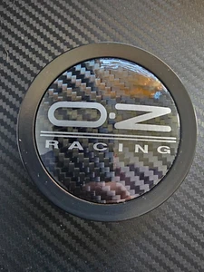 1x 76.5mm Genuine OZ Racing Wheel Centre Caps Hub Cover Carbon Acrylic M623 - Picture 1 of 3