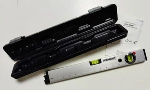 Durbuilt 16"" Laser Wasserwaage - bearbeitetes Aluminium - verstellbare Farbverlaufsflasche - Etui - Bild 1 von 11