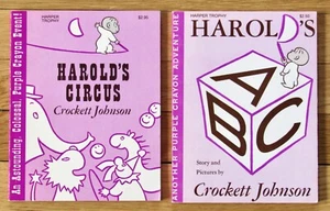 Lot 2 HAROLD'S ABC & HAROLD'S CIRCUS Crockett Johnson PB EXC L1 - Foto 1 di 2