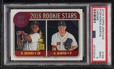 2018 Heritage Stars Chrome /999 Kyle Martin Rafael Devers PSA 9 MINT Rookie RC