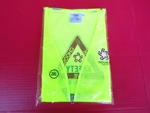 REFLEKTIERENDE GELBE SICHERHEITSWESTE 2XL Ritz Republic Services Logo Reißverschluss PSA - Bild 1 von 2