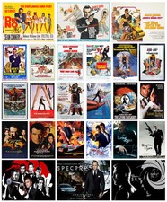 ALL JAMES BOND 007 MOVIE Poster Sean Connery Rodger Moore Daniel Craig 1962-2016