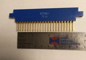 22 Position Dual Row Gold Plated PC Board Edge Connector  .156 Center Lines SALE - Picture 1 of 4