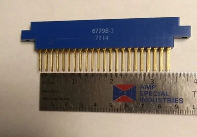 22 Position Dual Row Gold Plated PC Board Edge Connector  .156 Center Lines SALE - Image 1 of 4