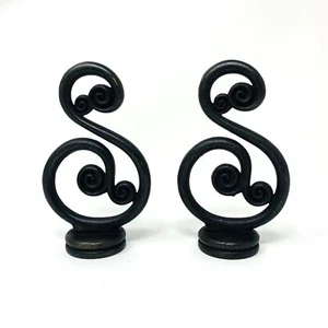 Metal Curtain Pole End Bedroom Living Room Drape Rod Finals Finials Caps - Picture 1 of 7