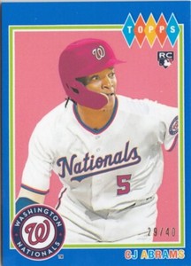 CJ ABRAMS /40 TOPPS BROOKLYN ROOKIE BLUE PARALLEL RC NATIONALS #18 2022 22